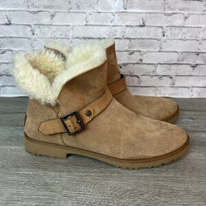 UGG Tan Winter Boots with Cream Fur